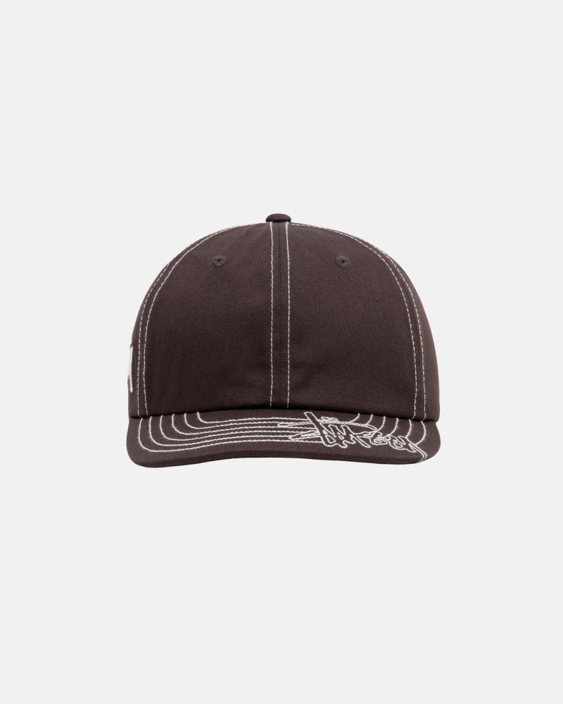 Stüssy Low Pro Basic Stitch Strapback Ball Cap Unisex Bruin | AY10-L7-GH