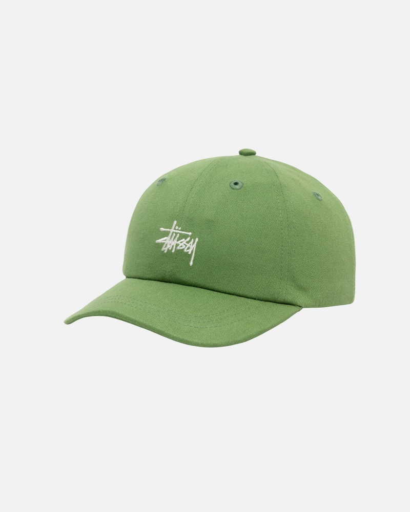 Stüssy Low Pro Basic Stock Strapback Ball Cap Unisex Aloe | HC70-T7-WF