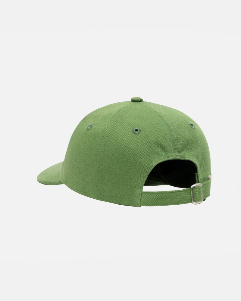 Stüssy Low Pro Basic Stock Strapback Ball Cap Unisex Aloe | HC70-T7-WF