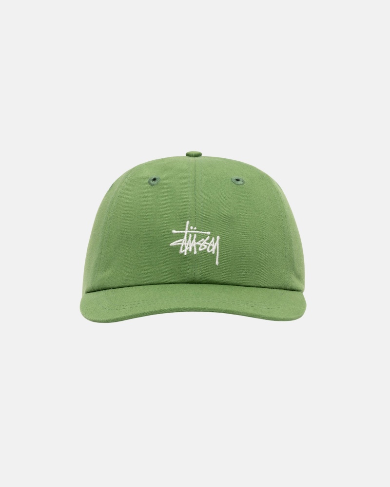 Stüssy Low Pro Basic Stock Strapback Ball Cap Unisex Aloe | HC70-T7-WF