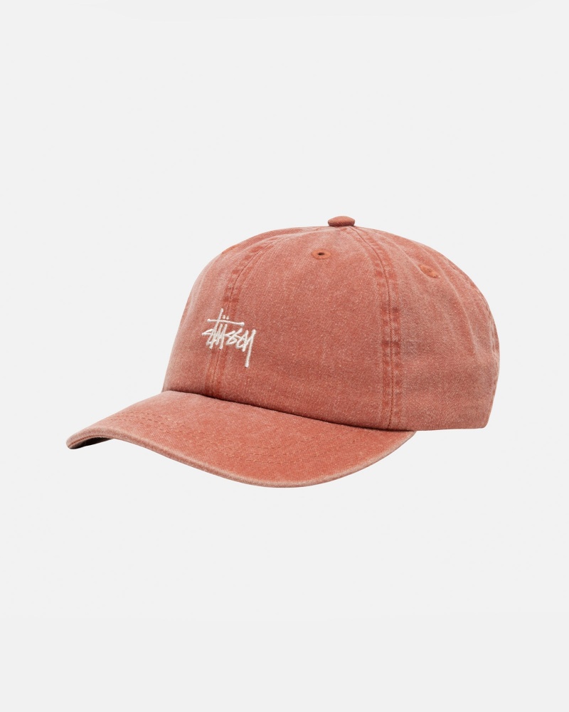 Stüssy Low Pro Basic Washed Strapback Ball Cap Unisex Spice | EW67-U2-RR