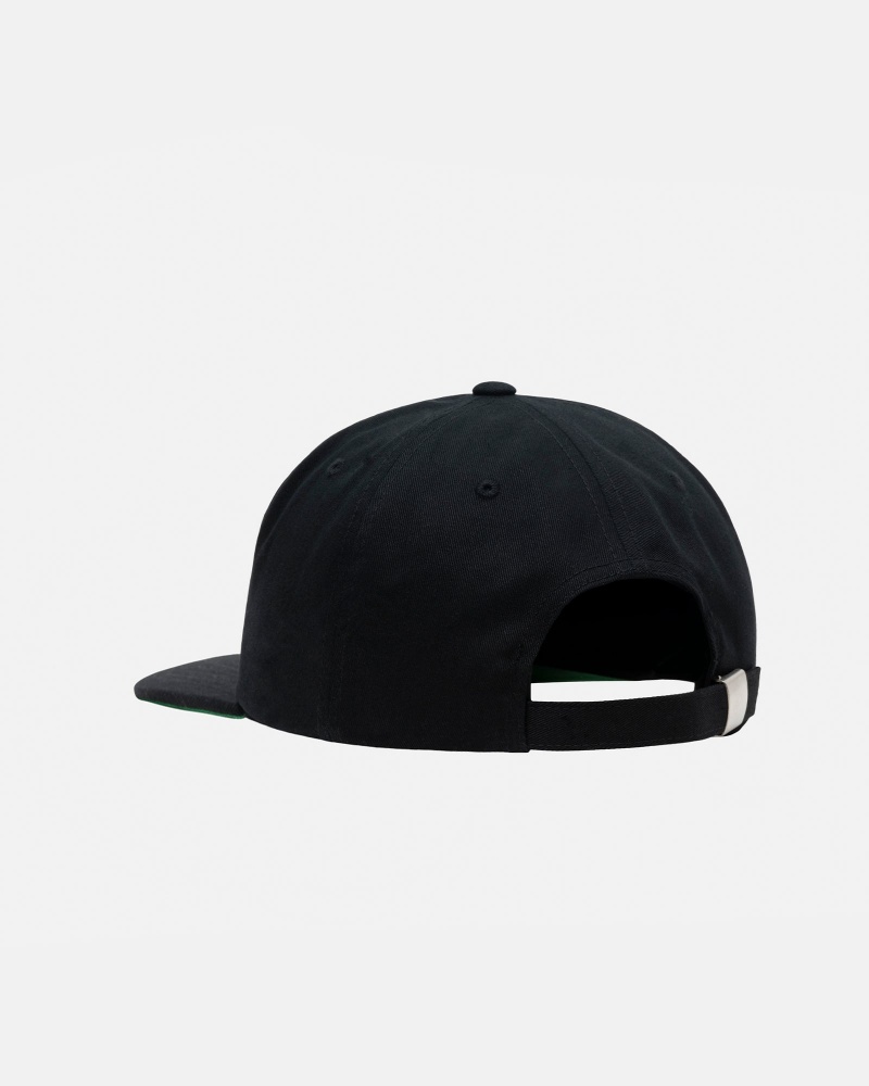 Stüssy Mid-Depth Basic Star Strapback Ball Cap Unisex Zwart | ZQ03-U8-XL