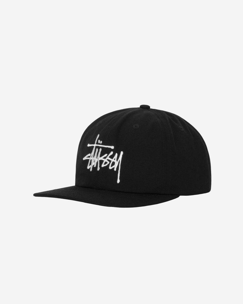 Stüssy Mid-Depth Basic Strapback Ball Cap Unisex Zwart | SW39-C7-WY