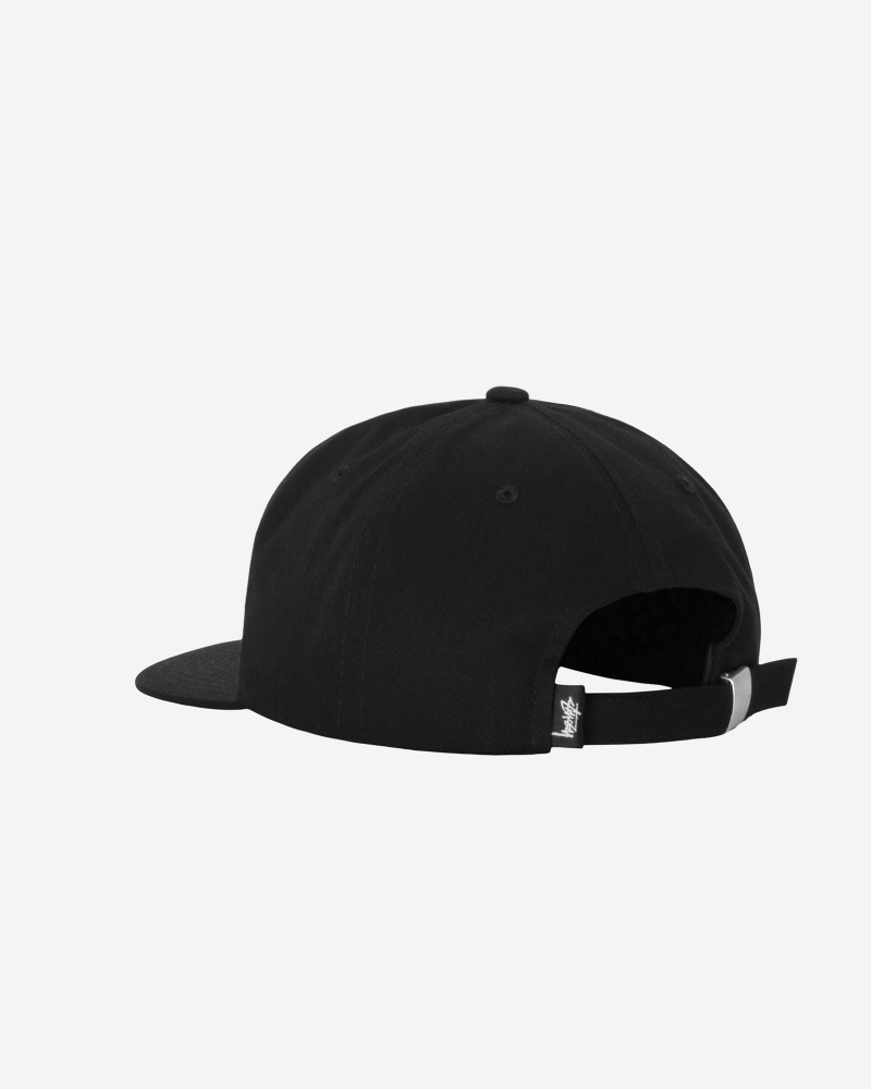 Stüssy Mid-Depth Basic Strapback Ball Cap Unisex Zwart | SW39-C7-WY