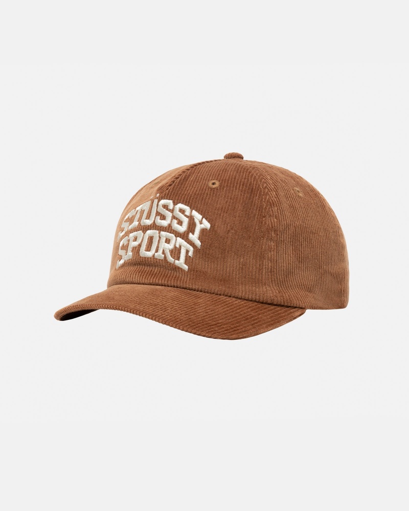 Stüssy Mid-Depth Sport Arch Strapback Ball Cap Unisex Hazelnut | WM92-Y3-PZ