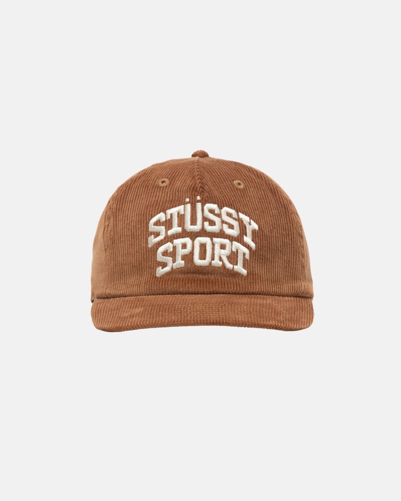 Stüssy Mid-Depth Sport Arch Strapback Ball Cap Unisex Hazelnut | WM92-Y3-PZ