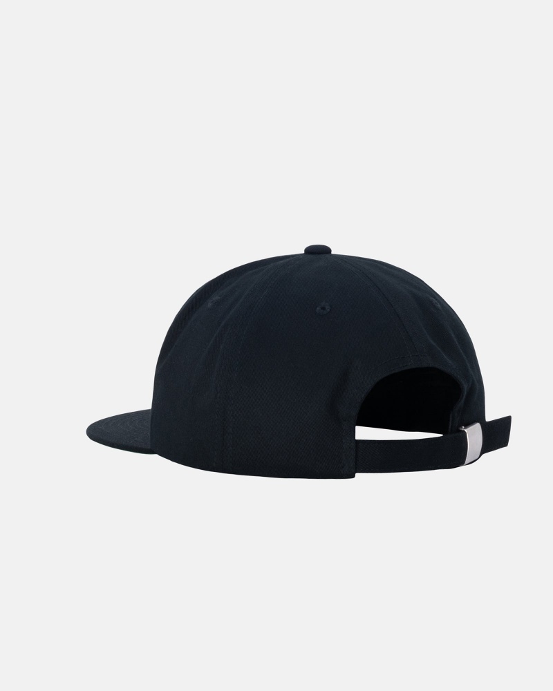 Stüssy Mid-Depth Stu Arch Strapback Ball Cap Unisex Zwart | TN10-T8-LE