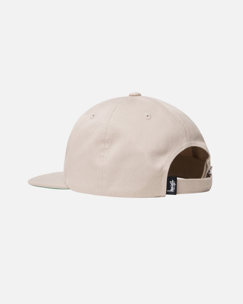 Stüssy Mid-Depth Stu Arch Strapback Ball Cap Unisex Khaki | UW00-F5-EX