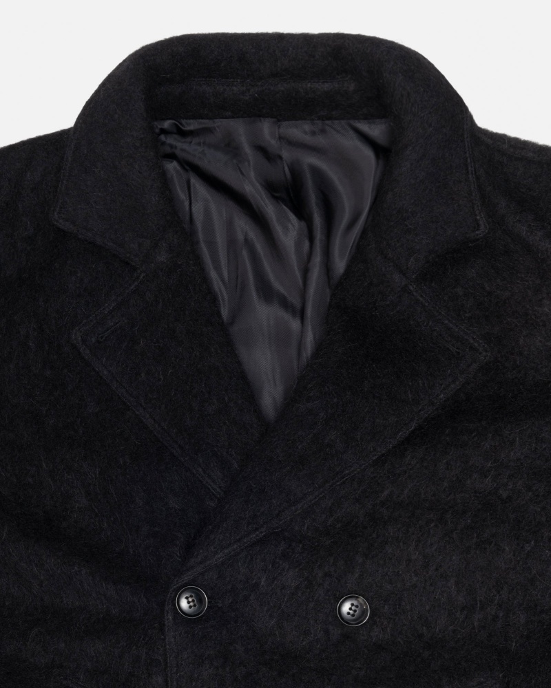 Stüssy Mohair Trench Coat Long Sleeve Outerwear Unisex Zwart | KZ09-V0-MT