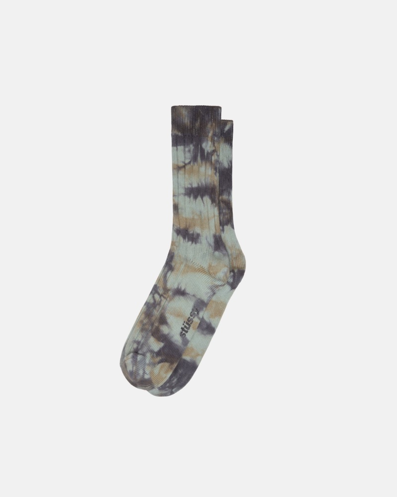 Stüssy Multi Dyed Geribbeld Socks Sokken Heren Cloud Sand | KQ85-F4-BK