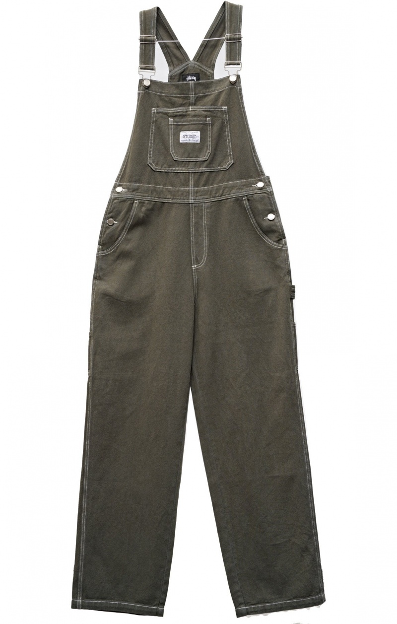 Stüssy Nevada Denim Overall Shorts & Pants Dames Fern | FR15-C5-FT