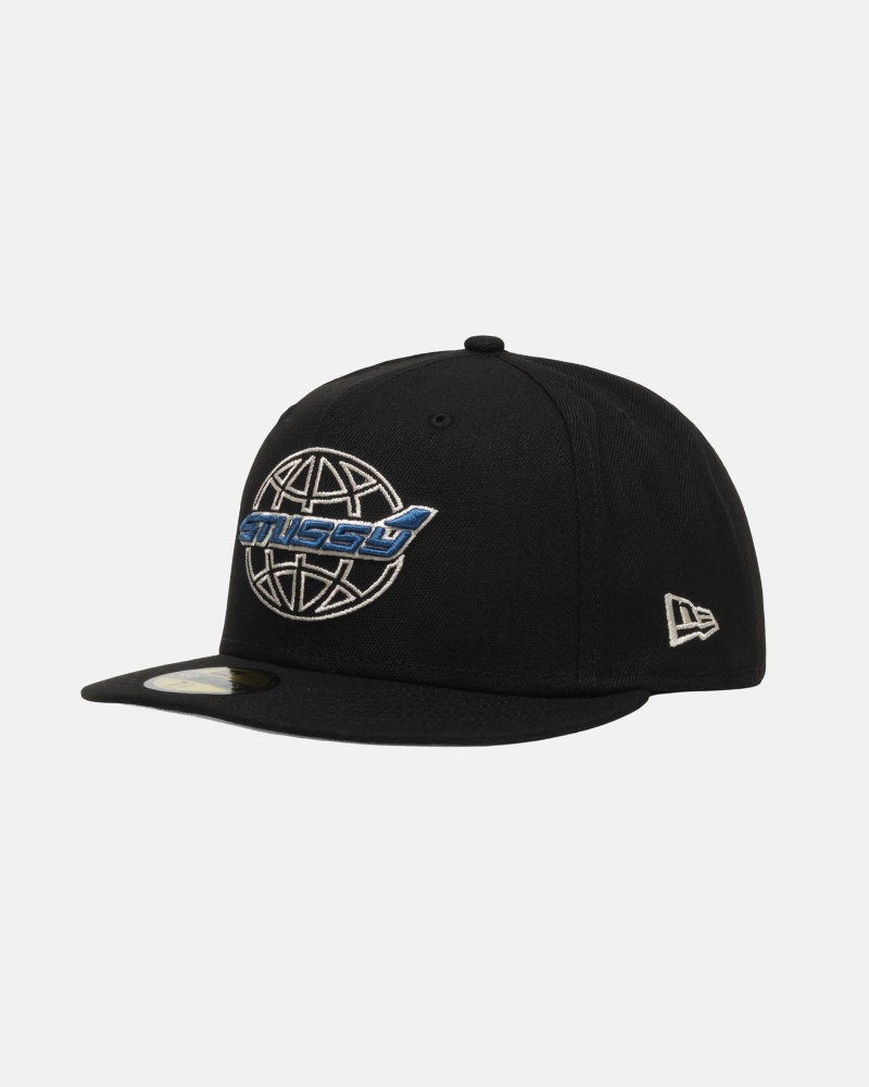 Stüssy New Era 59Fifty Airplane Ball Cap Unisex Zwart | RE06-N1-BH