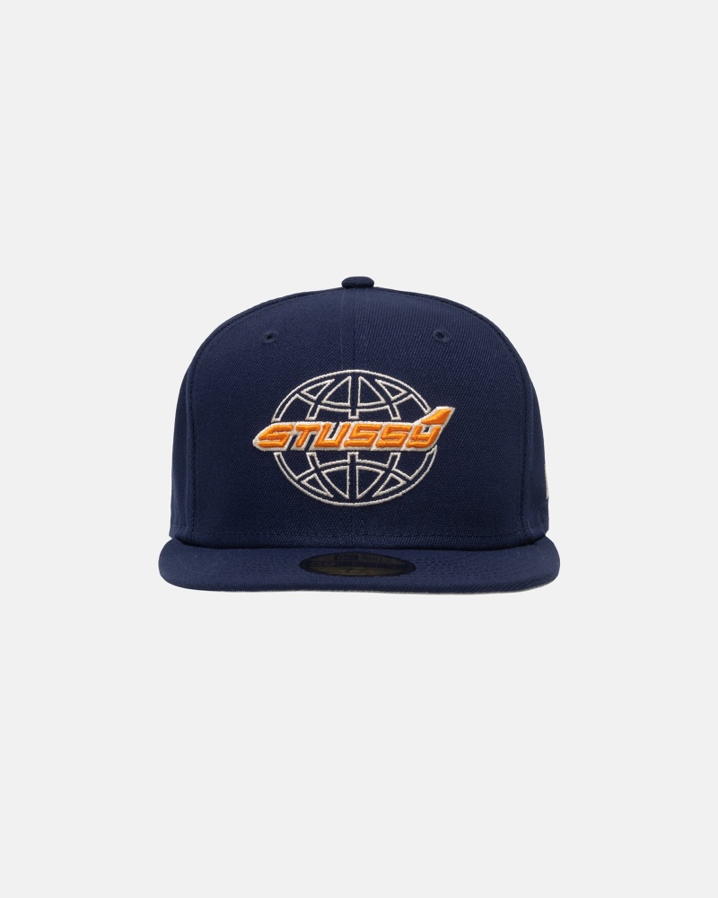 Stüssy New Era 59Fifty Airplane Ball Cap Unisex Donkerblauw | LK57-Z3-VD