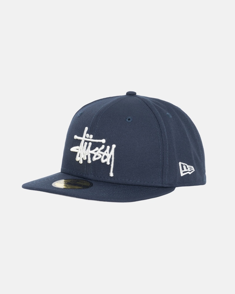 Stüssy New Era 59Fifty Authentic Ball Cap Unisex Donkerblauw | KS50-L5-JE