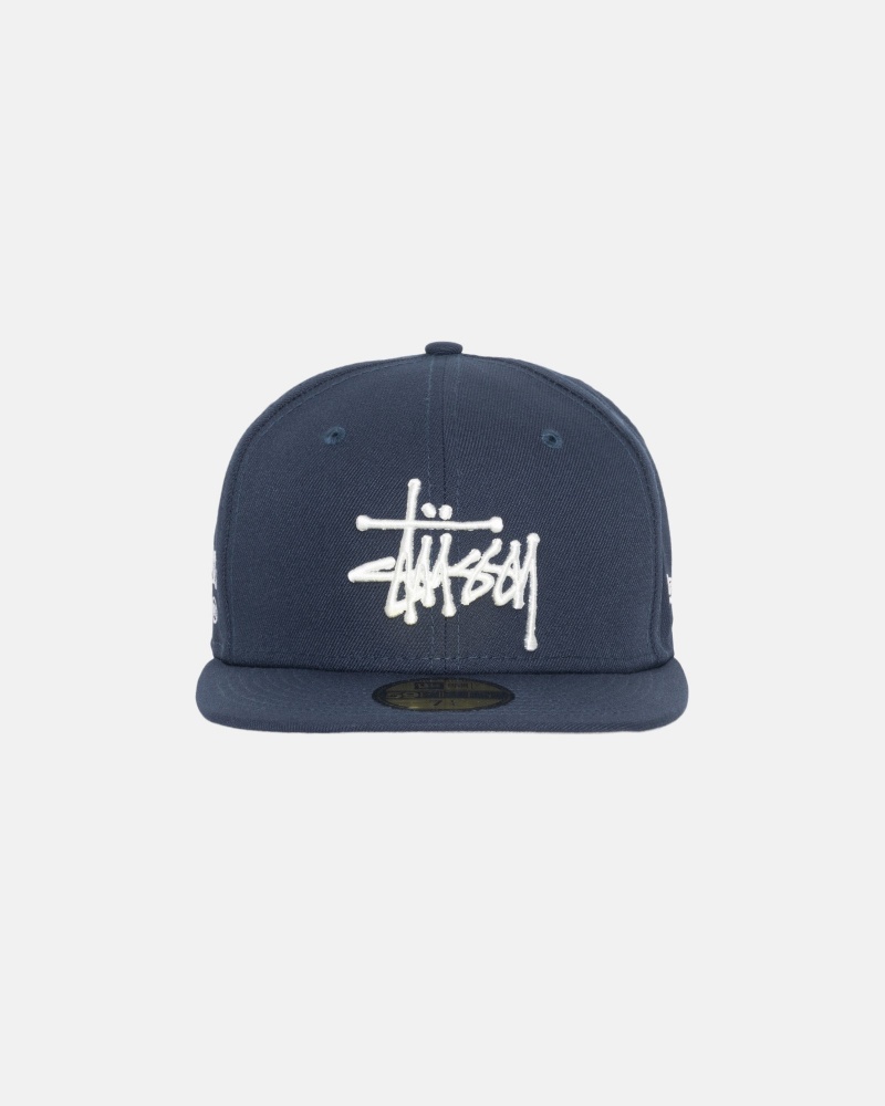 Stüssy New Era 59Fifty Authentic Ball Cap Unisex Donkerblauw | KS50-L5-JE