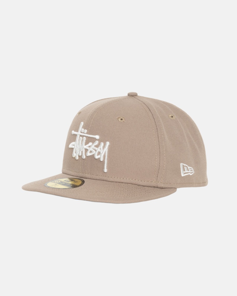 Stüssy New Era 59Fifty Authentic Ball Cap Unisex Khaki | ET20-D8-GA