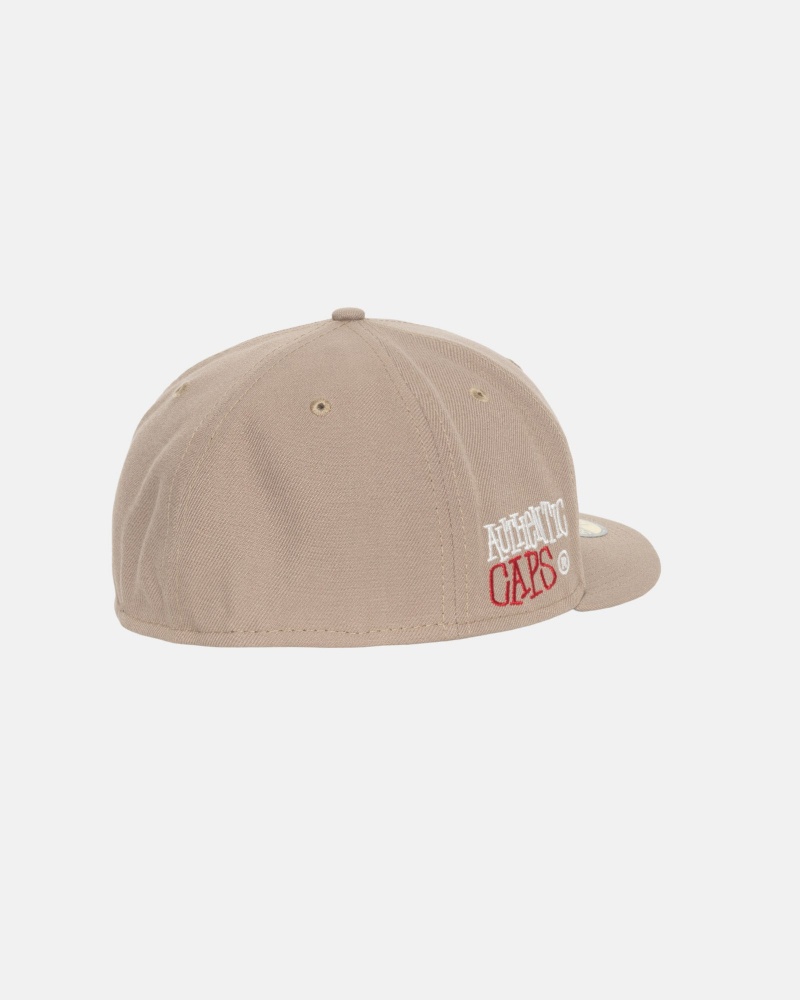 Stüssy New Era 59Fifty Authentic Ball Cap Unisex Khaki | ET20-D8-GA