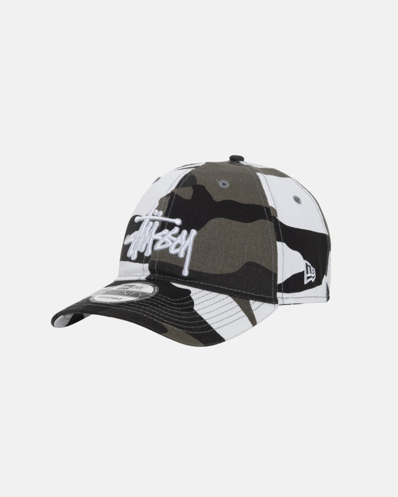 Stüssy New Era 9Twenty Basic Strapback Ball Cap Unisex Camo | KL34-M7-IC