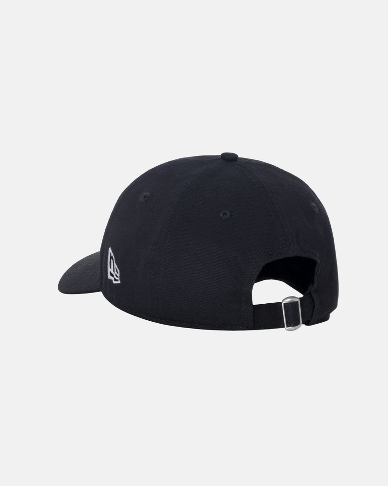 Stüssy New Era 9Twenty Basic Strapback Ball Cap Unisex Zwart | CN76-Z4-GG