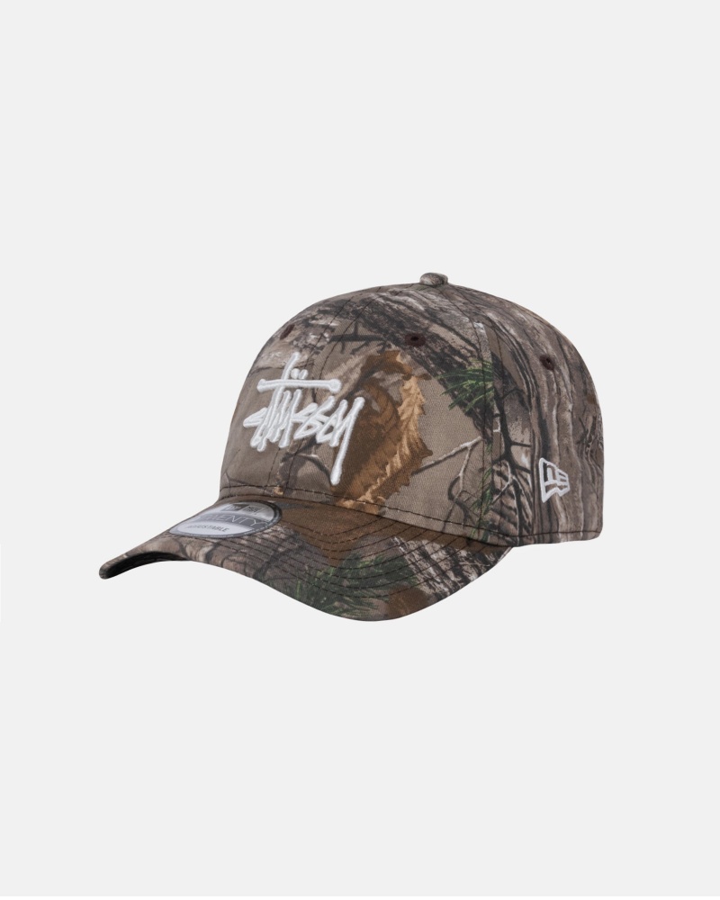 Stüssy New Era 9Twenty Basic Strapback Ball Cap Unisex Realtree | SP71-L0-ZA