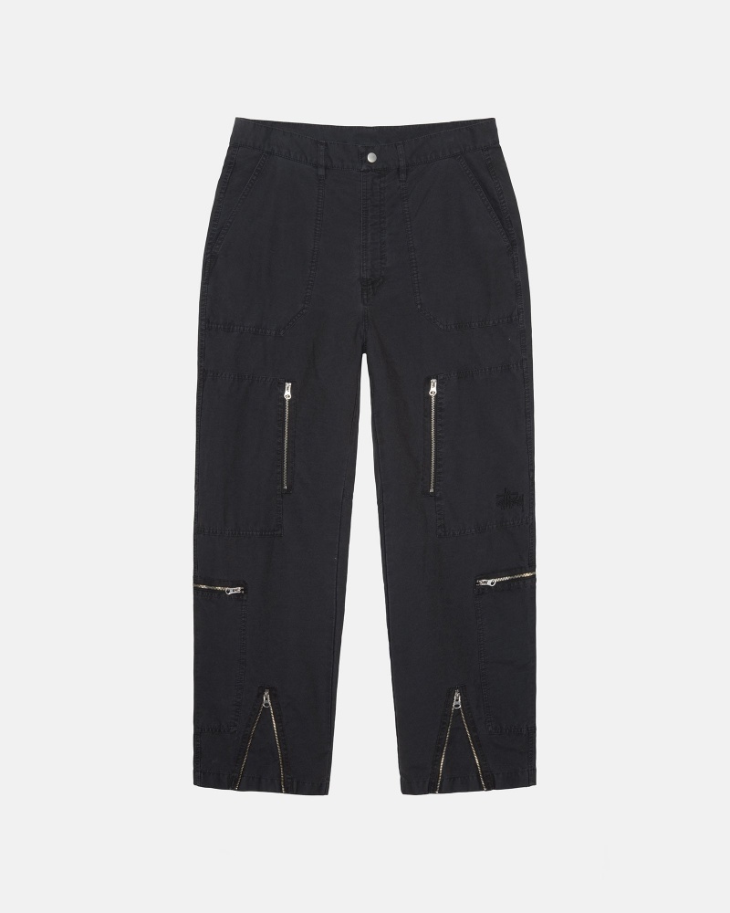 Stüssy Nyco Flight Pant Broek Unisex Zwart | OV55-O0-QG