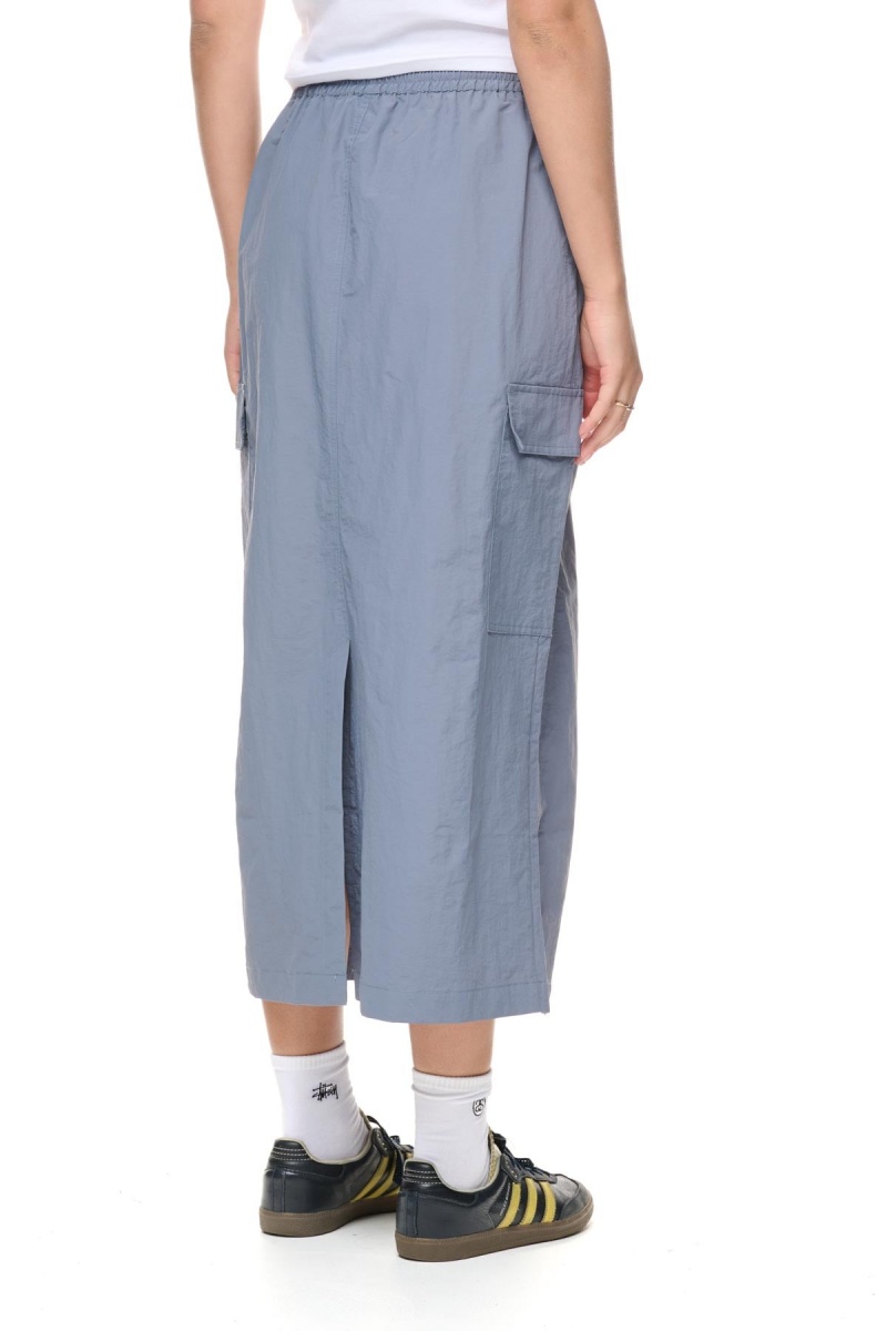 Stüssy Nylon Cargo Midi Skirt Shorts & Pants Dames Blauw | AW36-Y7-TN