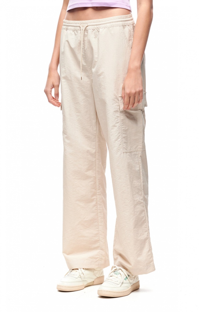 Stüssy Nylon Cargo Pant Shorts & Pants Dames Oatmeal | PQ90-J5-GY