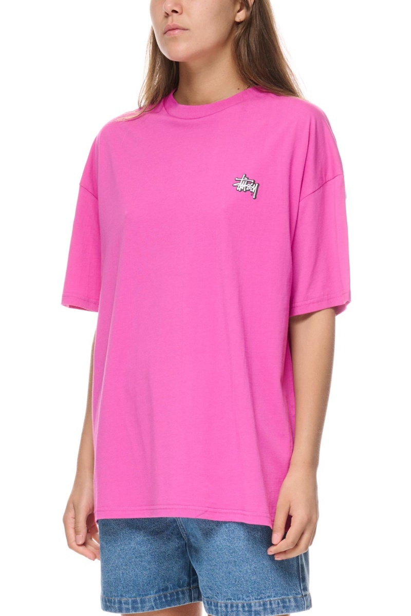 Stüssy Offset Graffiti Relaxed Tee Tees Dames Berry | GA39-S8-ES