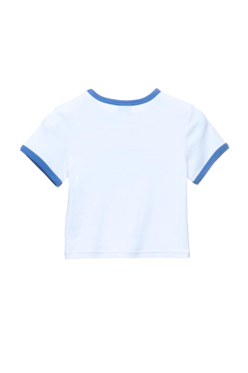 Stüssy Outlines Ringer Tee Tees Dames Wit | UO25-N5-BV