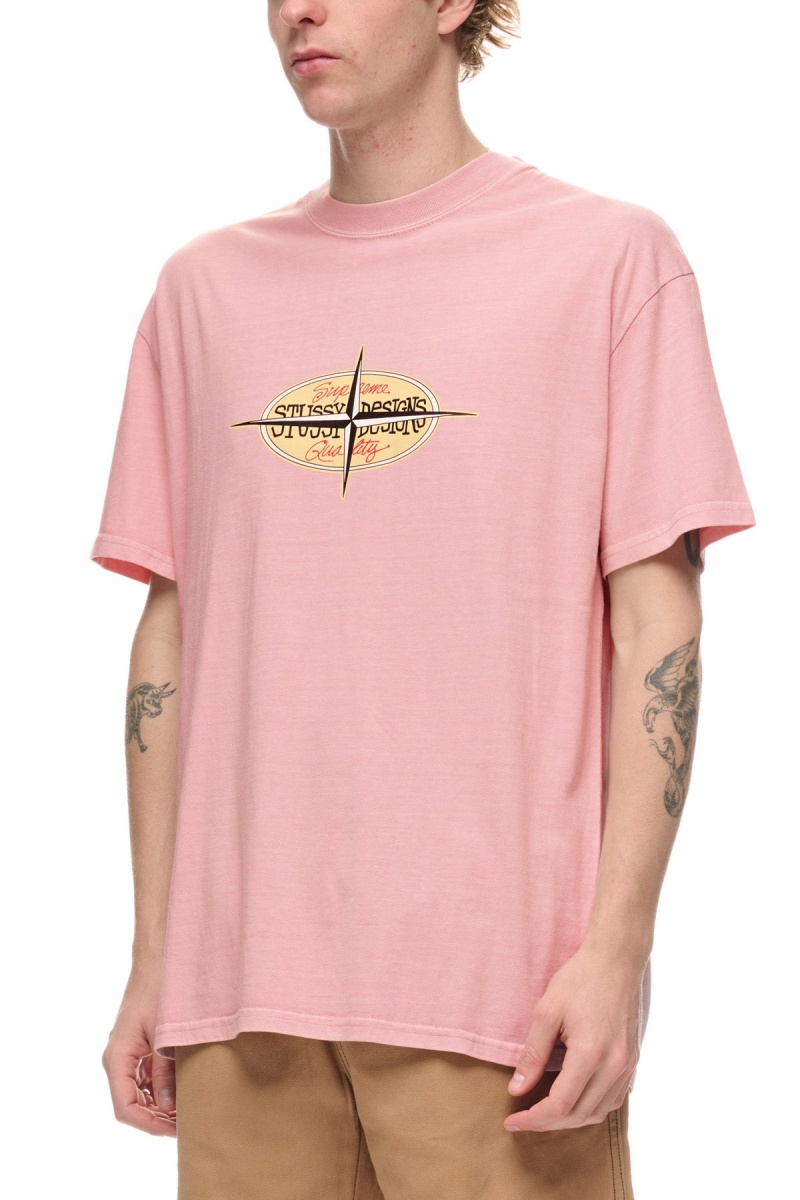 Stüssy Points Ss Tee Tees Heren Roze | GQ00-U1-GR