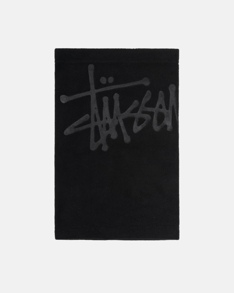 Stüssy Polar Fleece Neck Warmer Sjaal Unisex Zwart | ZS36-Q3-EQ