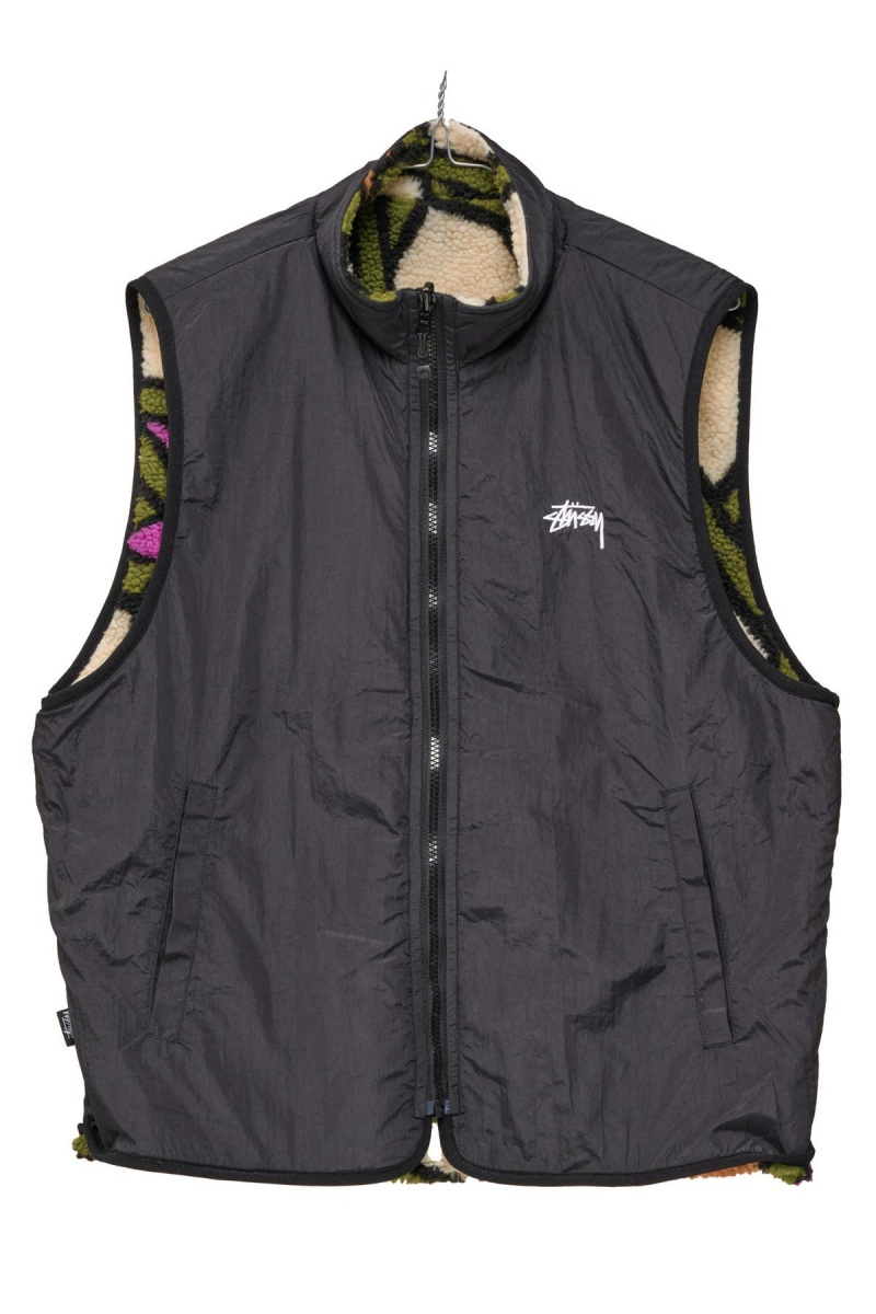 Stüssy Reversible Stock Sherpa Vest Jassen Dames Natural | FP12-O3-MF