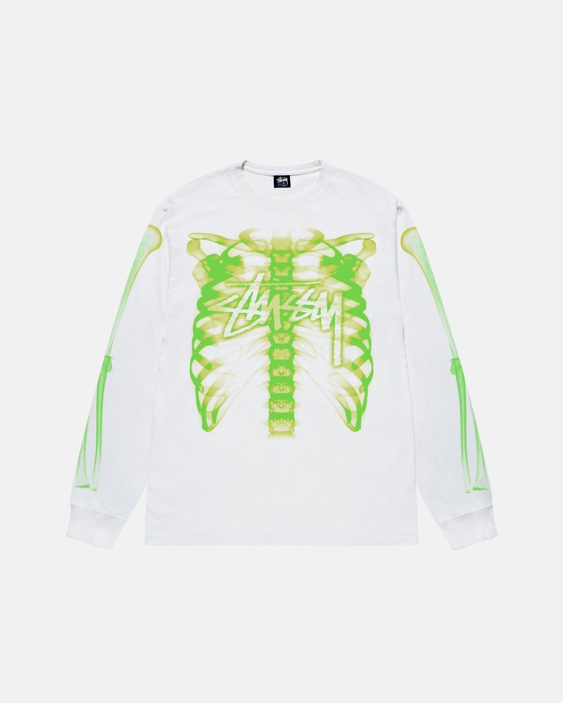 Stüssy Rib Cage 3M Ls Tee Long Sleeve T-Shirt Unisex Wit | WP01-N2-YJ