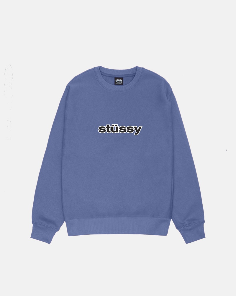 Stüssy SS-Link Crew Long Sleeve Sweatshirt Unisex Storm | YF97-P2-MP