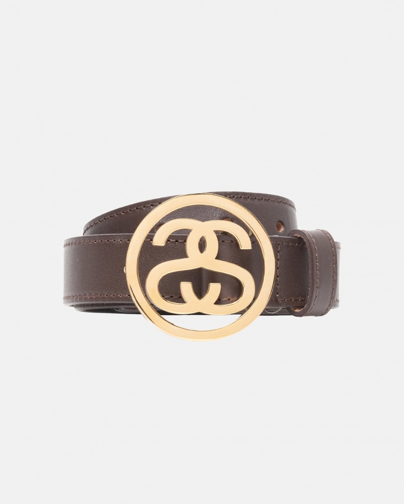 Stüssy SS-Link Gesp Belt Riem Unisex Bruin | QP79-F9-RJ