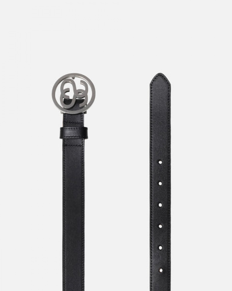 Stüssy SS-Link Gesp Belt Riem Unisex Zwart | EN35-H4-HC