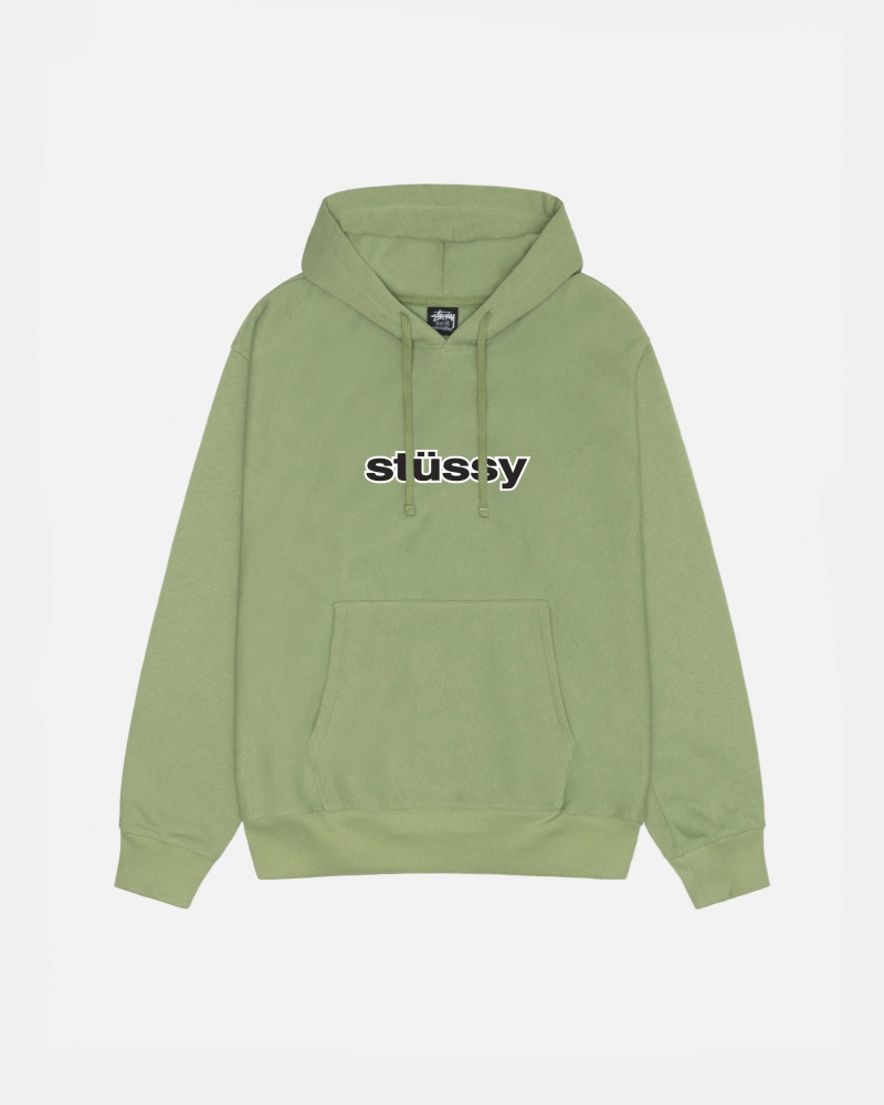 Stüssy SS-Link Hoodie Long Sleeve Sweatshirt Unisex Moss | QA18-K5-CR