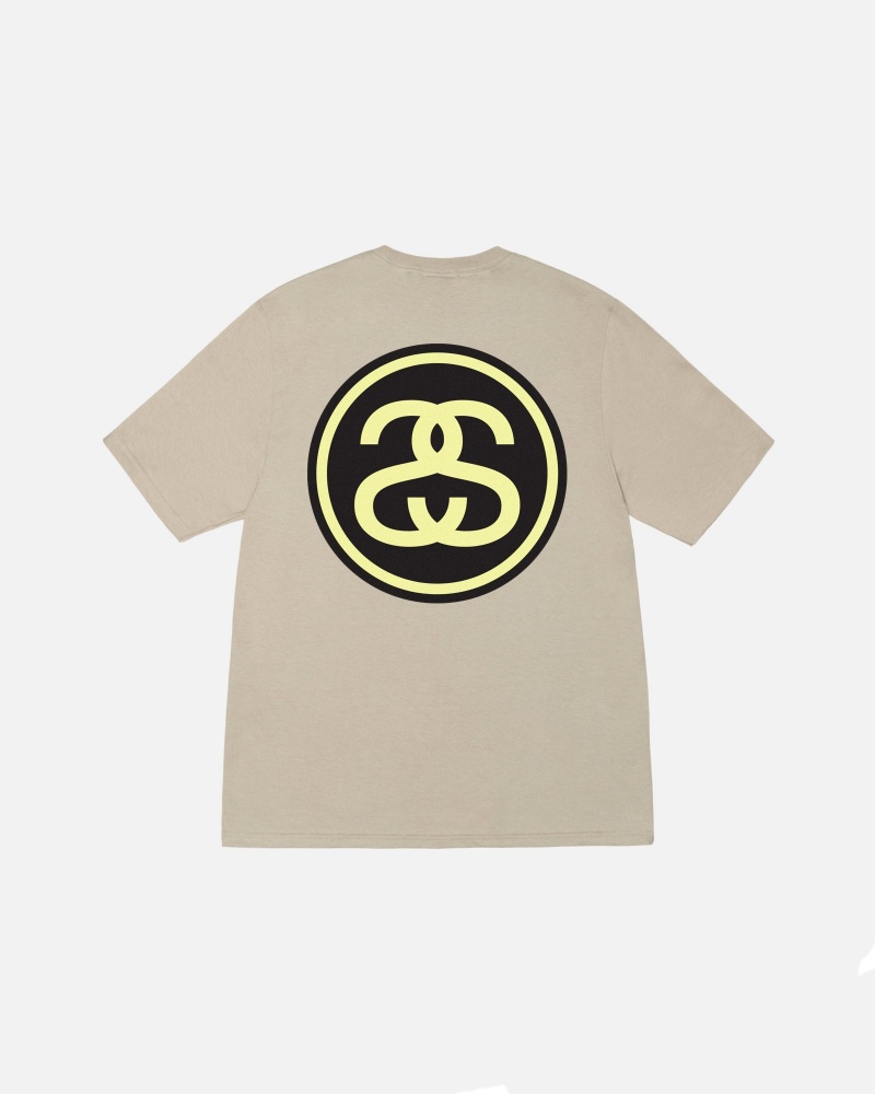 Stüssy SS-Link Tee Short Sleeve T-Shirt Unisex Khaki | WC39-S7-MI