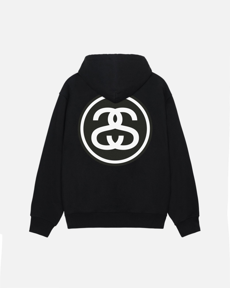 Stüssy SS-Link Zip Hoodie Long Sleeve Sweatshirt Unisex Zwart | ON64-K2-MW