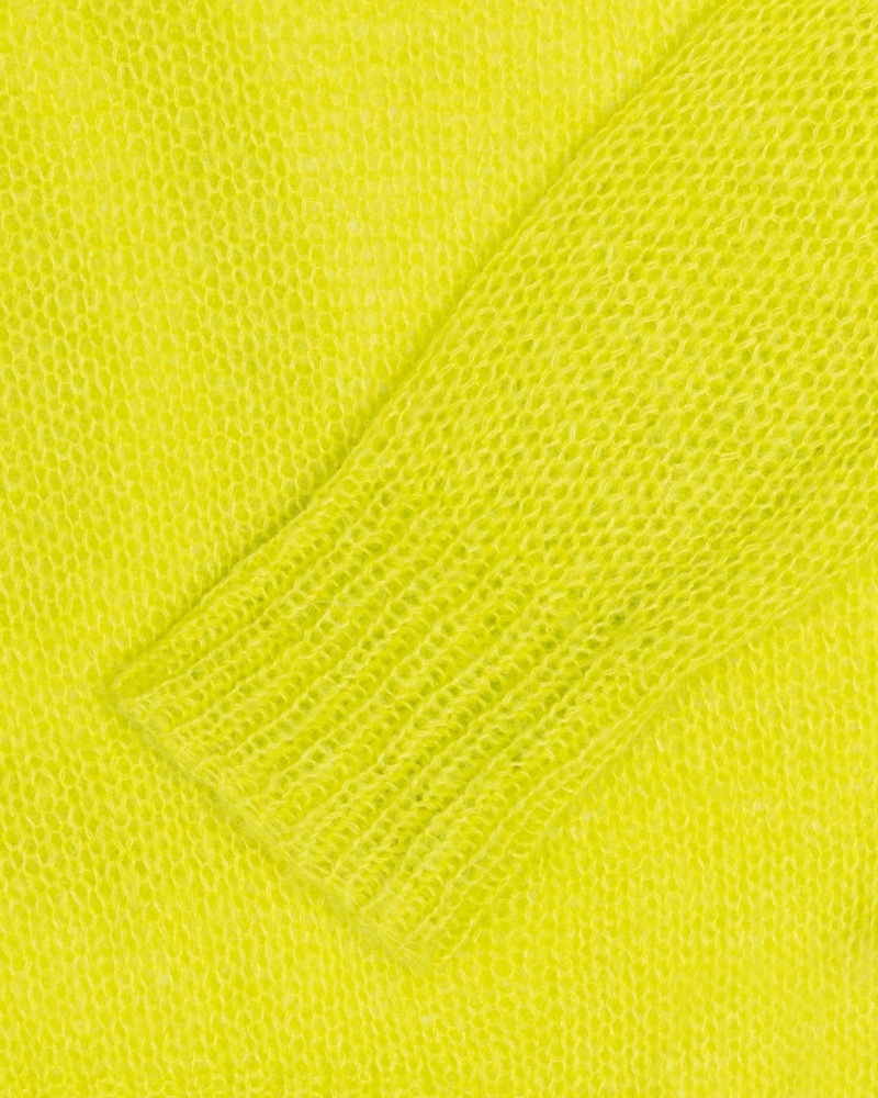 Stüssy S Loose Knit Trui Long Sleeve Sweater Unisex Lime | IE96-C9-HQ