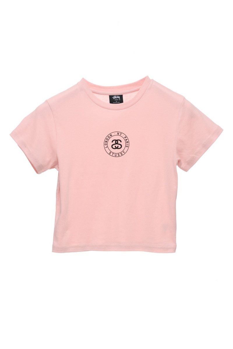 Stüssy Seal Rib Tee Tees Dames Roze | PP49-P0-BT