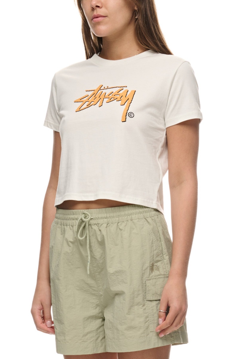 Stüssy Shadow Stock Slim Tee Tees Dames Wit | VM17-L2-QF