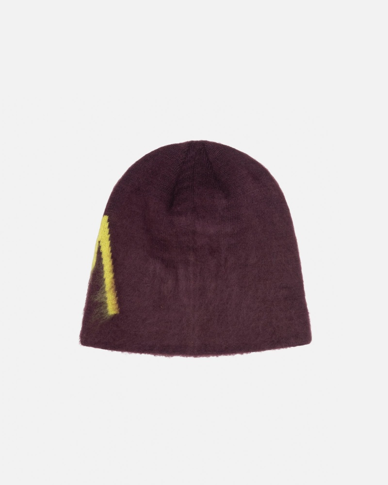 Stüssy Skullcap Brushed Out Stock Muts Unisex Eggplant | SL42-B4-SS