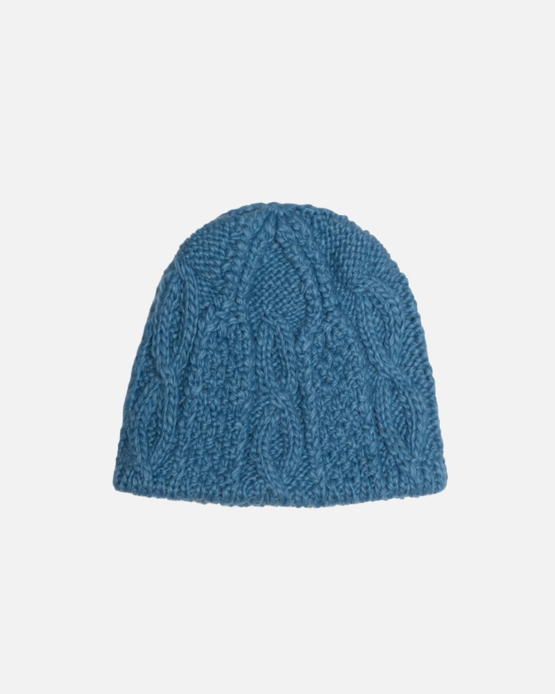 Stüssy Skullcap Cable Knit Muts Unisex Blauw | OG60-K9-OU