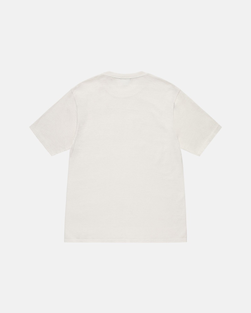 Stüssy Small Stock Tee Pigment Dyed Short Sleeve T-Shirt Unisex Natural | DM90-C5-NH