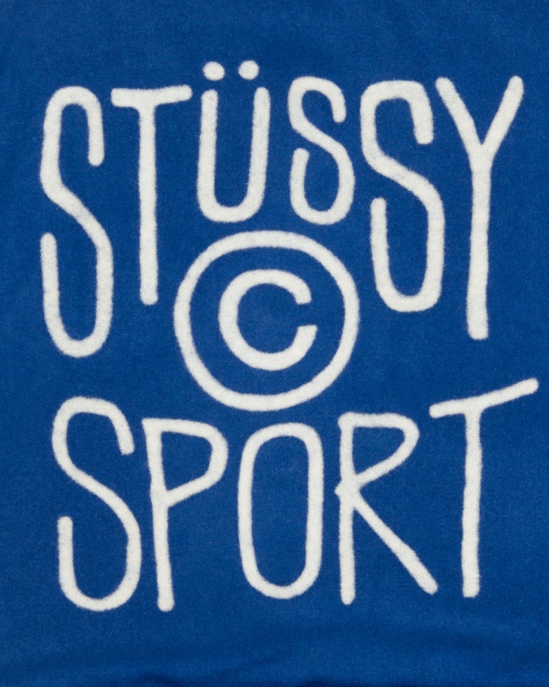 Stüssy Sport Melton Varsity Jacket Long Sleeve Outerwear Unisex Koningsblauw | IL08-A7-OS