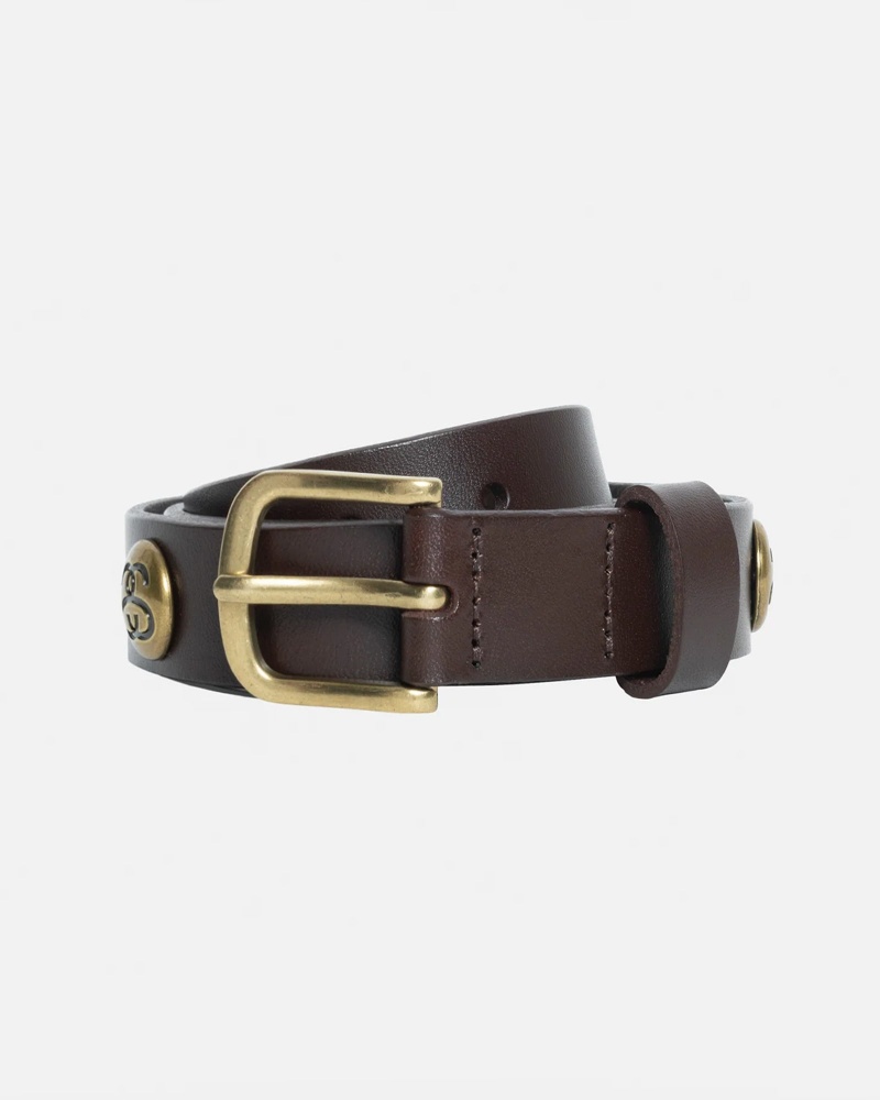 Stüssy Ss-Link Studded Belt Riem Unisex Bruin | RG71-O3-UA