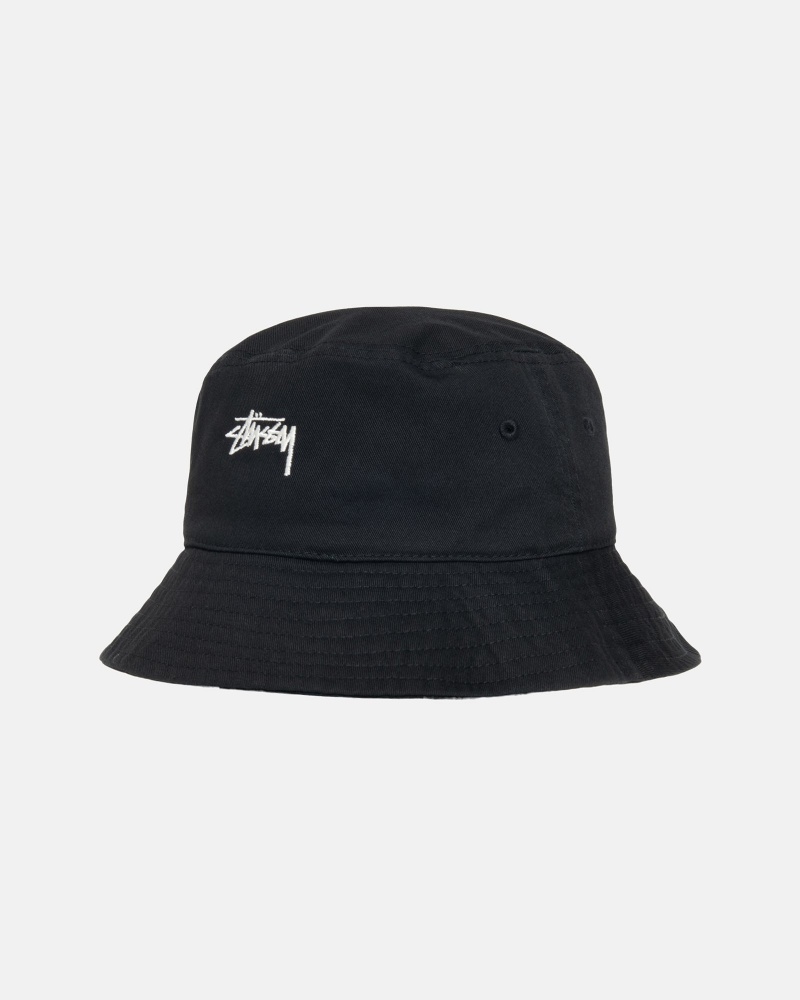 Stüssy Stock Bucket Hat Bucket Hat Heren Zwart | ZK79-B4-TI