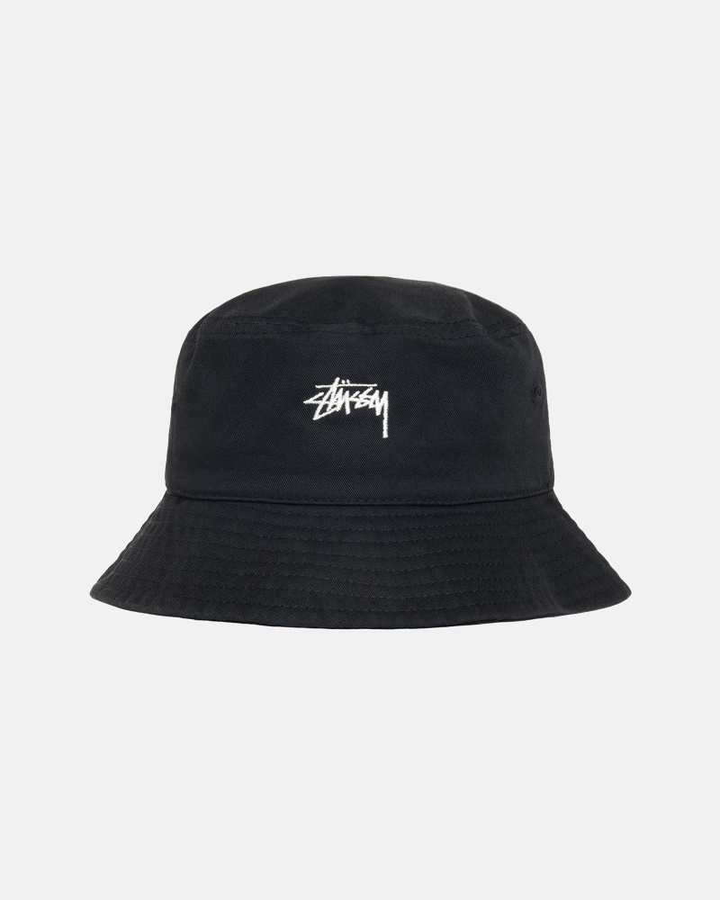 Stüssy Stock Bucket Hat Bucket Hat Heren Zwart | ZK79-B4-TI