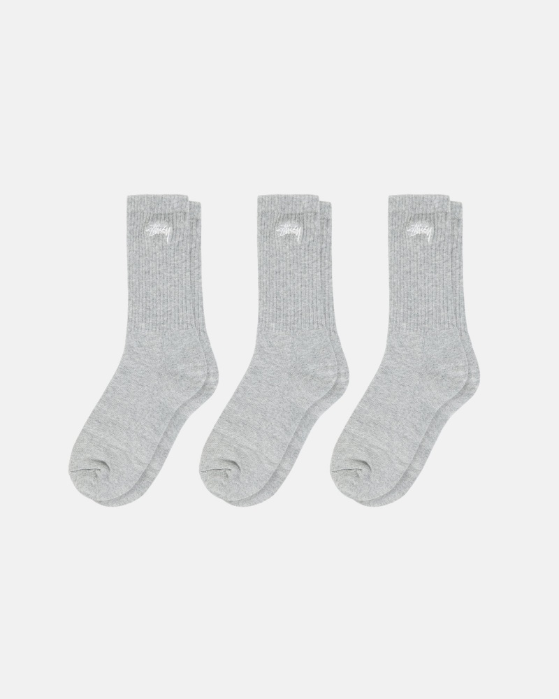 Stüssy Stock Crew Sock Pack Sokken Unisex Grijs | PX04-Q8-OE